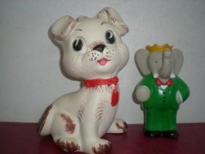 ANCIENS JOUETS POUET POUET CHIEN BABAR COLLECTION ENFANT