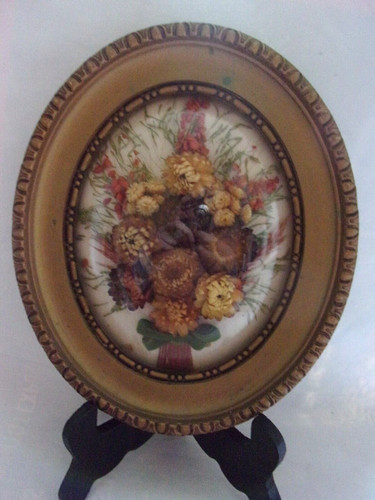 Cadre doré oval décor - cadre,