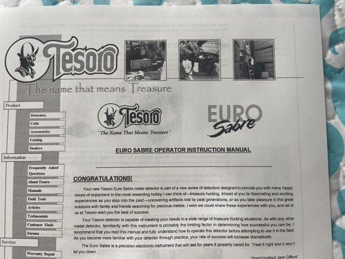 Tesoro euro sabre metal - tesoro,