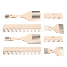 Lot de 8 peignes en bois pour