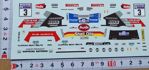 Decals audi quattro - 1/43, a2