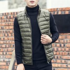 Hommes Clair Bas Gilet Doudoune Gilet Manteau Rembourré Débardeur
