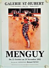 Affiche MENGUY 1982 Exposition Galerie St Hubert - Lyon