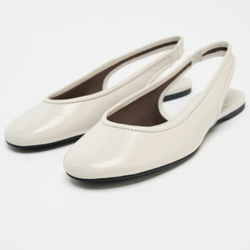 Zara leather slingbacks bone - zara,