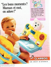 PUBLICITE ADVERTISING 036  1989  Clairbois  jeux jouets bébé 5.3.16