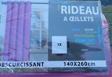 rideaux ou double rideaux  neuf étiquette 140cm x 260 obscurcissant rose boudoir