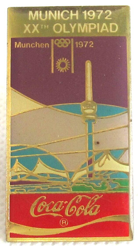 Pin coca cola munich - coca, 1972