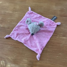 Doudou Orchestra Plat Carré Souris Rose Mimi Gris Pois Blanc