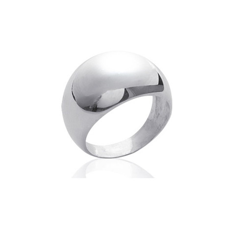 Bague jonc bombée argent - jonc,