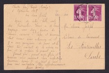 Carte postale avec cachet