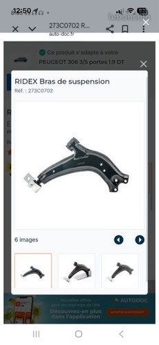Bras suspension 306 td - de,