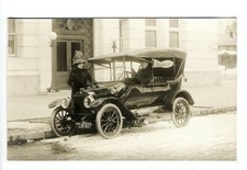 New York Ny 1914 Maxwell Auto Revendeur Licence Plaque Cppr Vrai Carte Postale