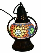 Splendid Nuit Lampe De Verre Avec Beau Mosaïque Travail Créateur Table Lampe
