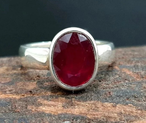 Bague rubis rouge - en,