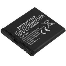 Avizar Batterie Li-ion 3.7V pour Téléphone Nokia C7 N85 N86 1250mAh Noir