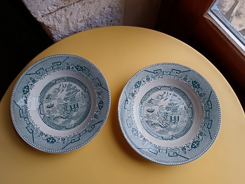Assiettes anciennes creuses - 2,