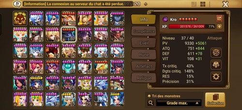 Compte summoners war - war, 2