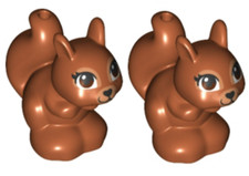 Lego ® Accessoire Minifig Animal Lot 2 Écureuil Orange Foncé Squirrel 11602 NEW