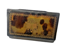 Ancienne tabatière Napoléon III cartouche & frise chiffré dorés (or?)