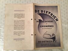 POELES CUISINIERES DE DIETRICH NIEDERBRONN BAS RHIN