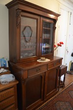 Bibliothèque anglais fin XIX acajou