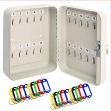 Armoire à clés murale Boite à clés à serrure rangement 20 crochets