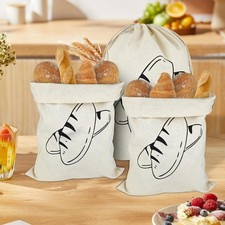 Sac de Tissu de Sac à Pain 3X