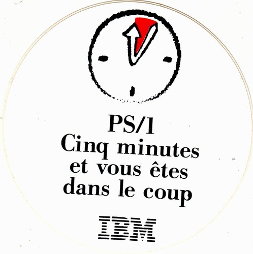 Autocollant ibm 1 - -, ps/1