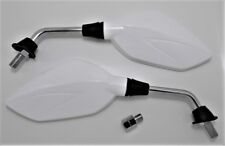 rétroviseur rétro moto scooter filetage M10 blanc type CHAFT extra (la paire)