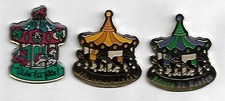 lot de 3 pin's manèges, carroussels.......