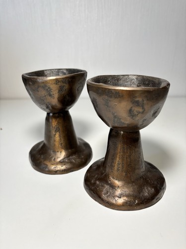 Paire bougeoirs bronze - paire, de