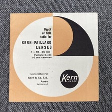 Kern-Paillard Lens Depth of