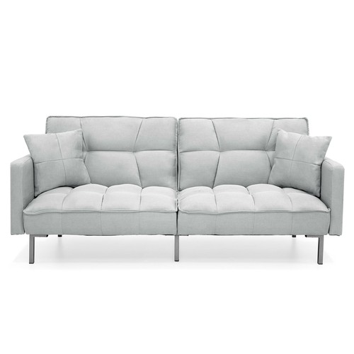 Plush gray split back - plush,