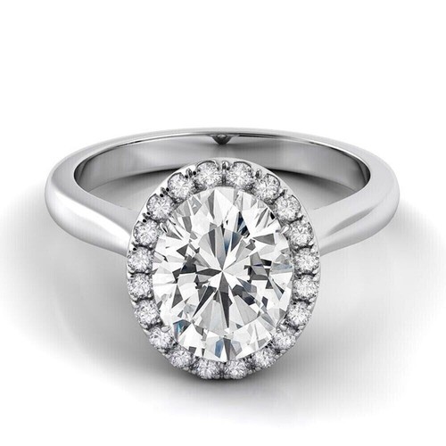 Bague fiançailles halo en - de,