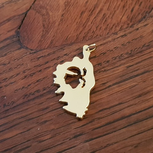 Pendentif metal doré corse - pendentif,