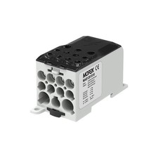 Bloc distribution alu cuivre 280A noir - in 1x120mm² - out 2x35/5x16/4x10mm² -