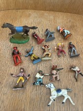 Lot 12 Ancienne Figurine avec Casse Ancien Indien Cow Boy Western