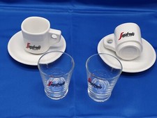 SEGAFREDO ,Service Café  2 Tasses  Expresso +2 Verres Transparents, Neuf