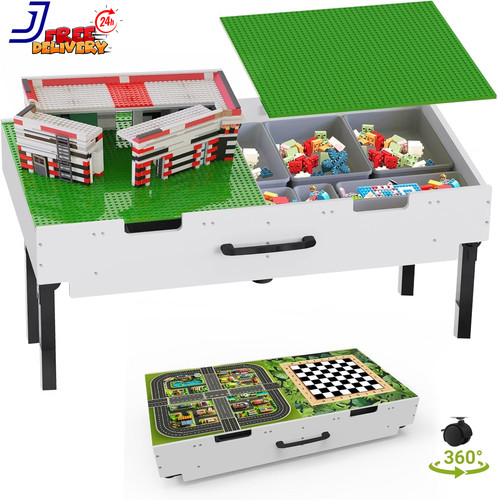 Lego table with - lego, storage