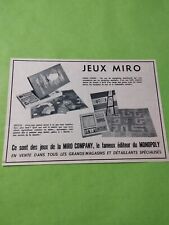 PUBLICITE MIRO COMPANY JEUX