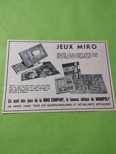 Publicite miro company jeux - publicite,