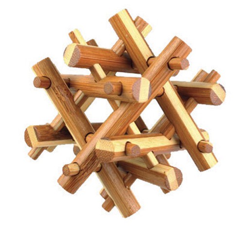 Casse tete bois bambou - tete, en