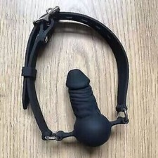 Baillon BDSM Boule Et Gode Bouche Ouverte Gag Pénis Soumission Bondage Esclave