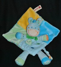 ?Doudou Plat Ane Cheval Poney Zèbre NICOTOY SIMBA KIABI  Bleu Vert Feuille Rayé