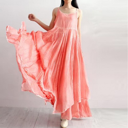 Robe longue ample pour femmes - longue,