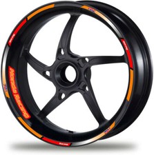 Autocollant bord jantes moto HRC Honda Set stickers CBR 600RR CBR1000RR orange