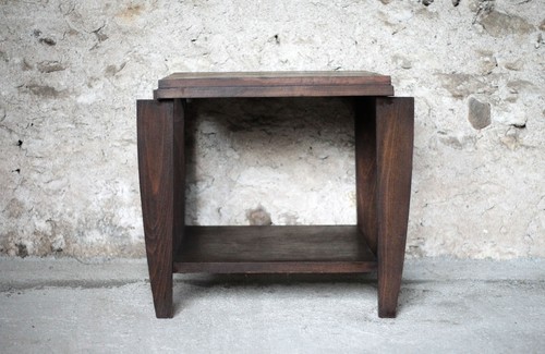Table basse bois art déco