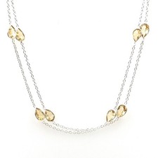Collier 103 cm extra long collier en argent 925 bijoux chaîne 12,6 ct jaune...