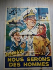 Affiche Cinema Ancienne DEMAIN NOUS SERONS DES HOMMES   LITHOGRAPHIEE