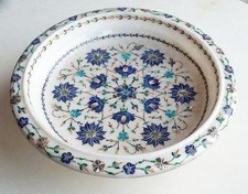 12 " Marbre Blanc Fruit Bol